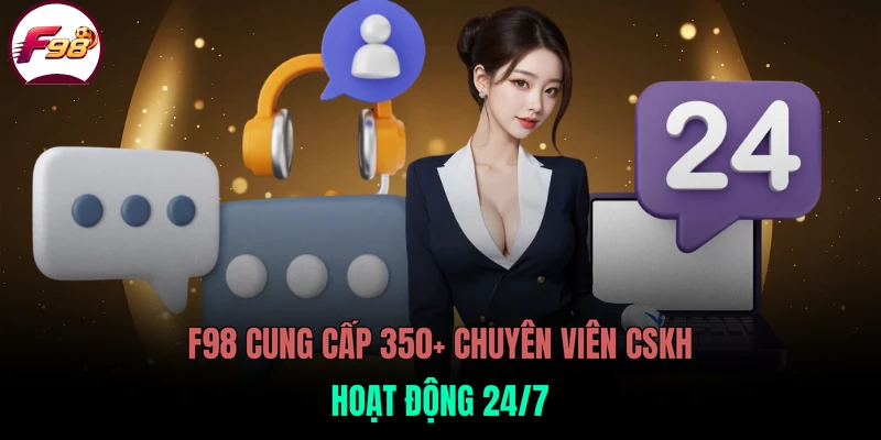 F98 cung cấp 350+ chuyên viên CSKH hoạt động 24/7